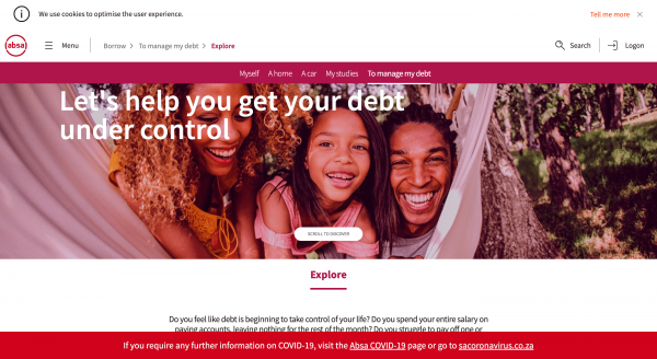 Absa Consolidation Loans screenshot