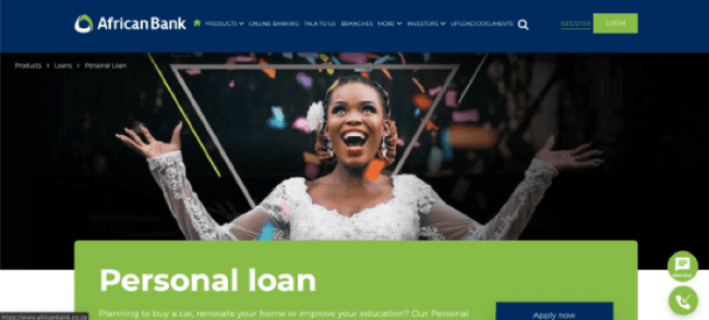 African Bank screenshot