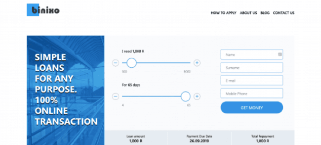 Binixo screenshot