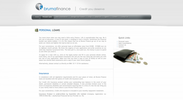 Bruma Finance screenshot