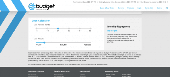 Budget Insurance screenshot