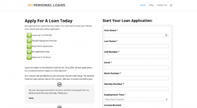 Go Personal Loans screenshot