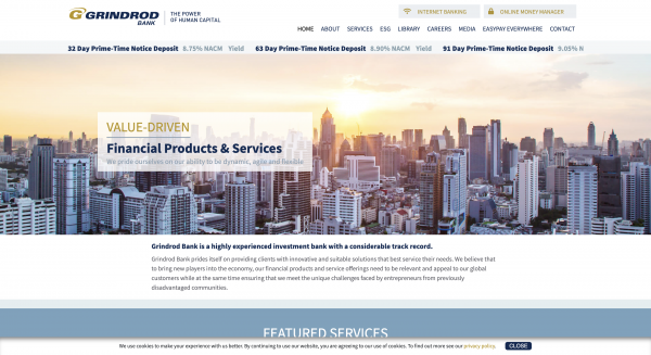 Grindrod Bank screenshot