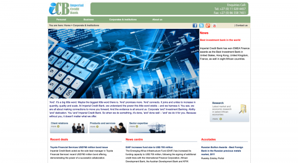 Imperial Bank screenshot