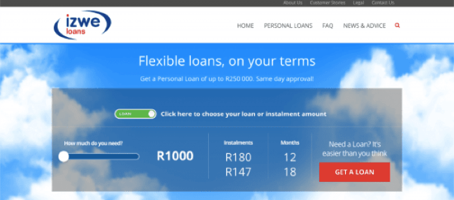 Izwe Loans screenshot