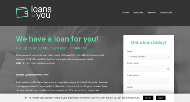 Loans for you screenshot