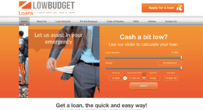 Low Budget Loans screenshot