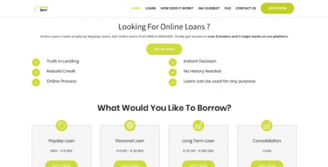 Mayday Loans screenshot