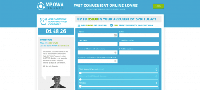 Mpowa Finance screenshot